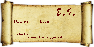 Dauner István névjegykártya